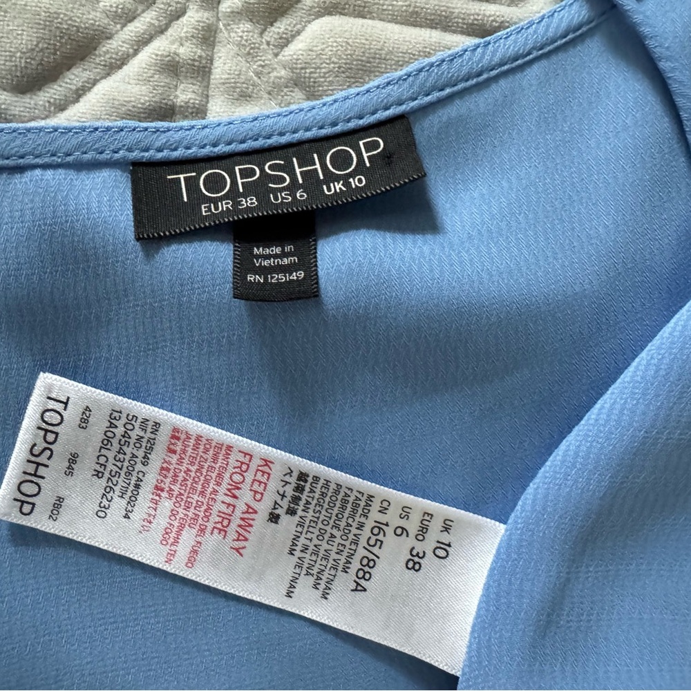 Topshop Women's Blue Top